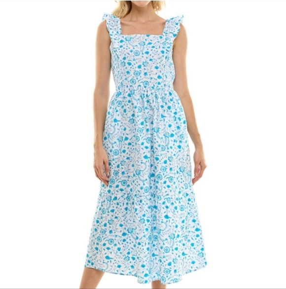 Draper James Dresses & Skirts - Women's Draper James Large Maxi Blue White